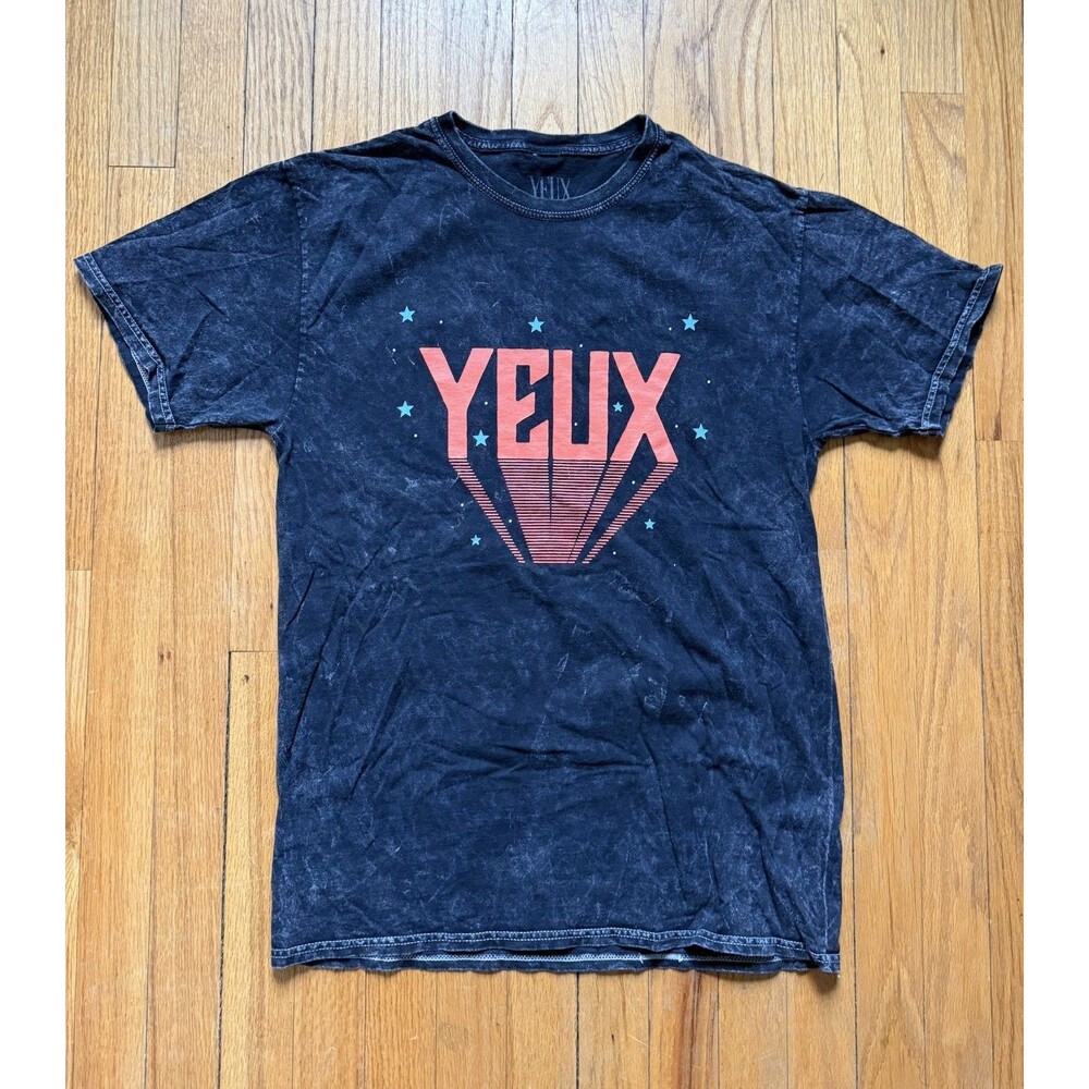 Kian Lawley Unisex Adult's M Fanjoy Yeux Logo Graphic Gray T-Shirt Streetwear JC